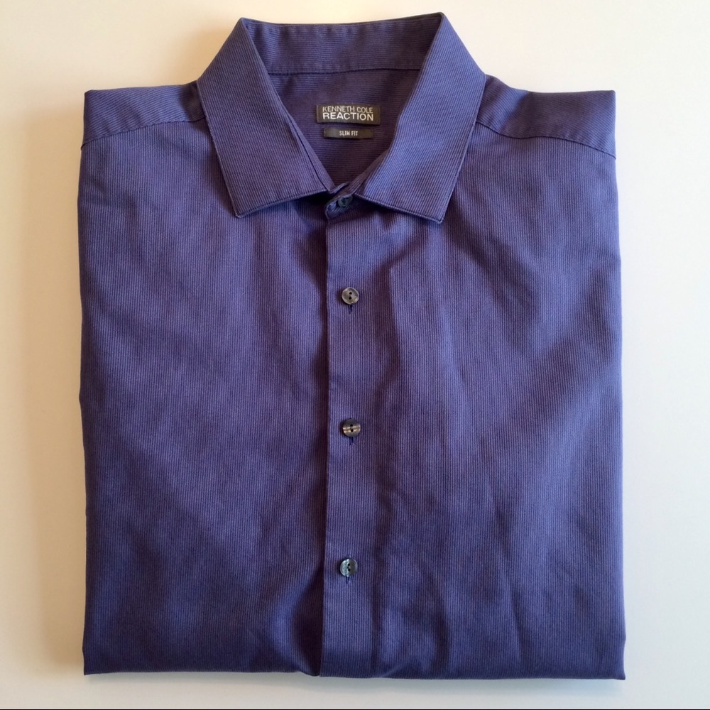 Kenneth Cole Reaction Slim Fit Men’s Shirt Size 17